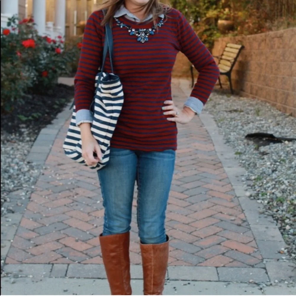 J. Crew crew burgundy